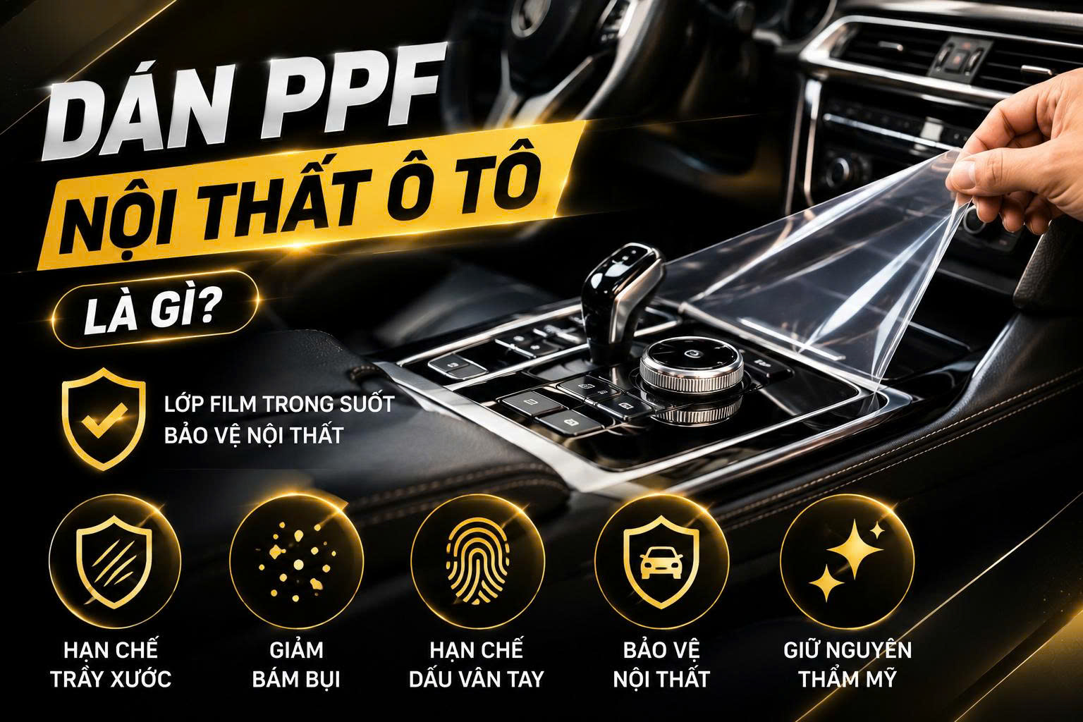 Dán PPF nội thất ô tô giúp giữ tính thẩm mỹ gốc của xe