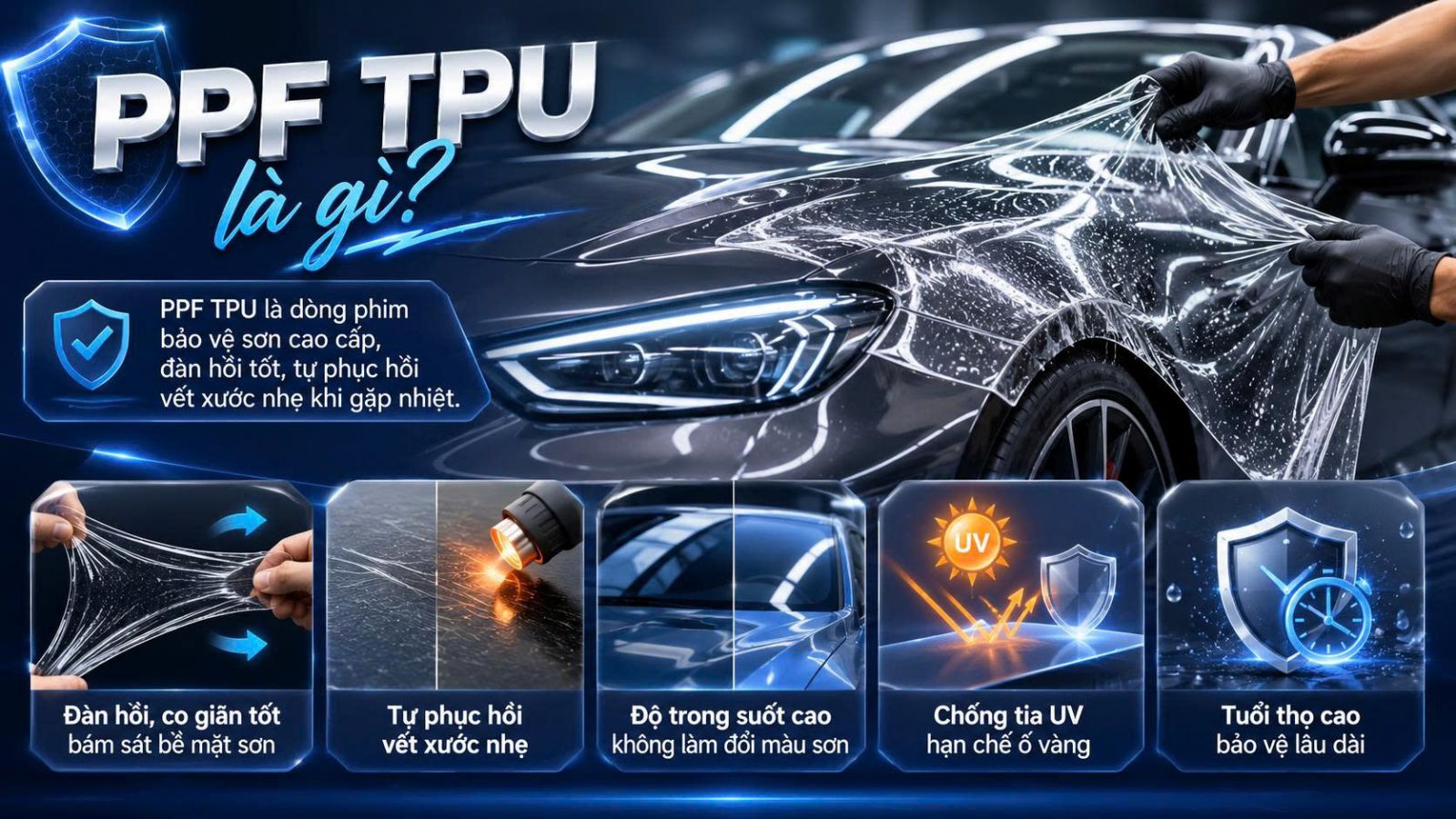 Nên dán PPF TPU hay TPH? So sánh chi tiết từ chuyên gia