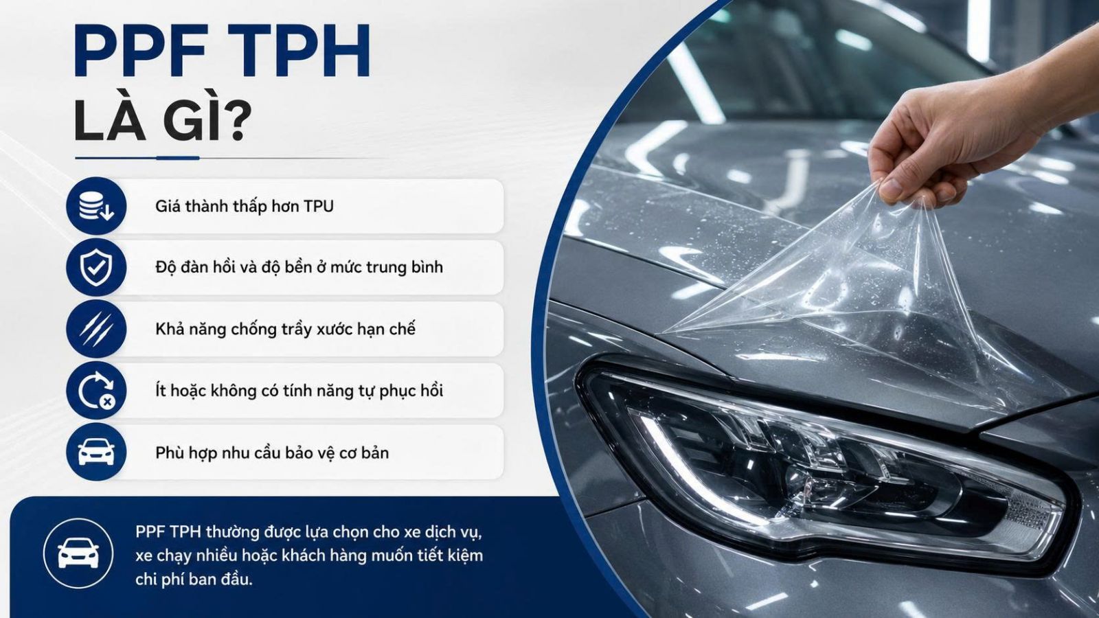 Nên dán PPF TPU hay TPH? So sánh chi tiết từ chuyên gia