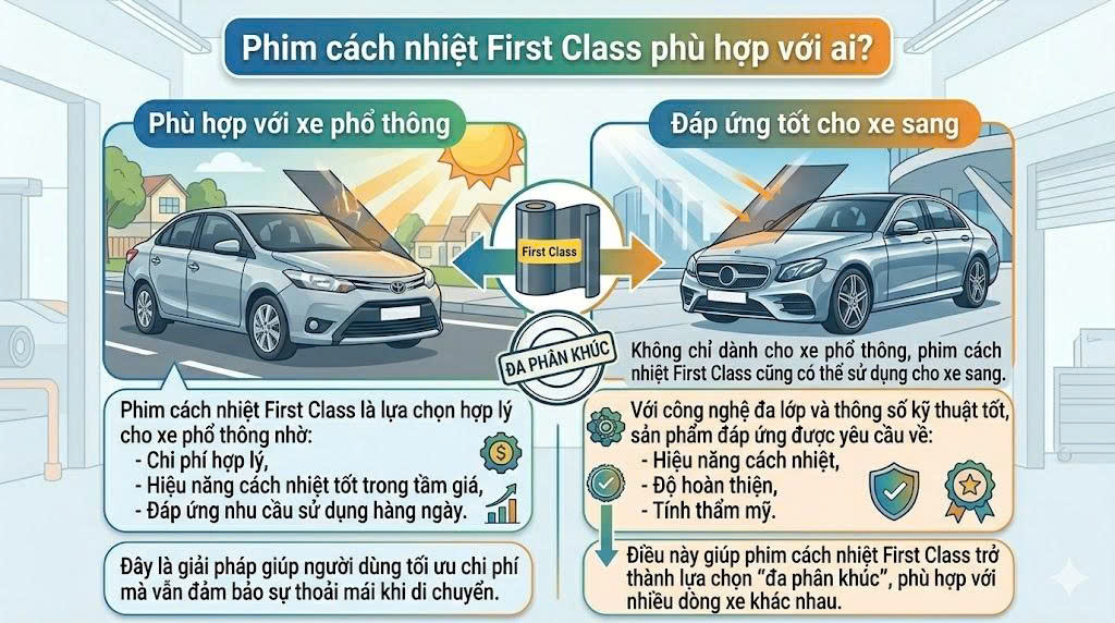 Có nên dán phim cách nhiệt First Class không? Phân tích chi tiết