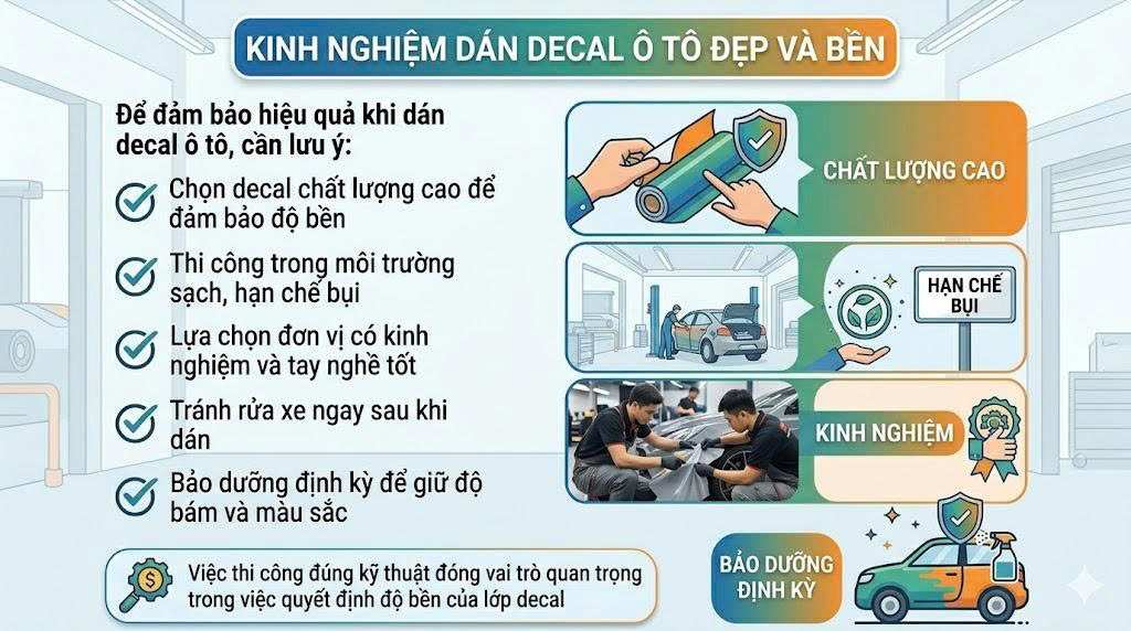 Dán decal ô tô: So sánh với sơn xe và bảng giá mới nhất